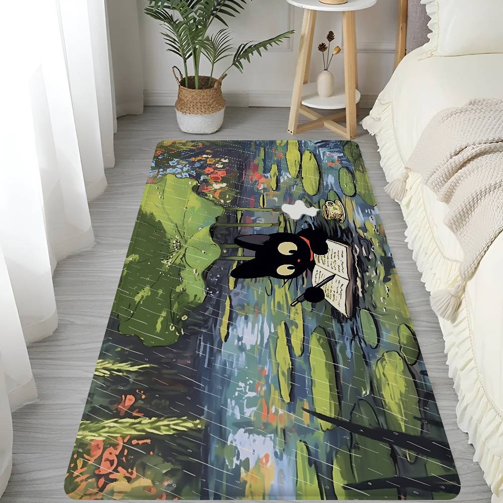 Black Cat Door Mat Nordic Style Bedroom Living Room Doormat Home Balcony Anti-Slip Alfombra