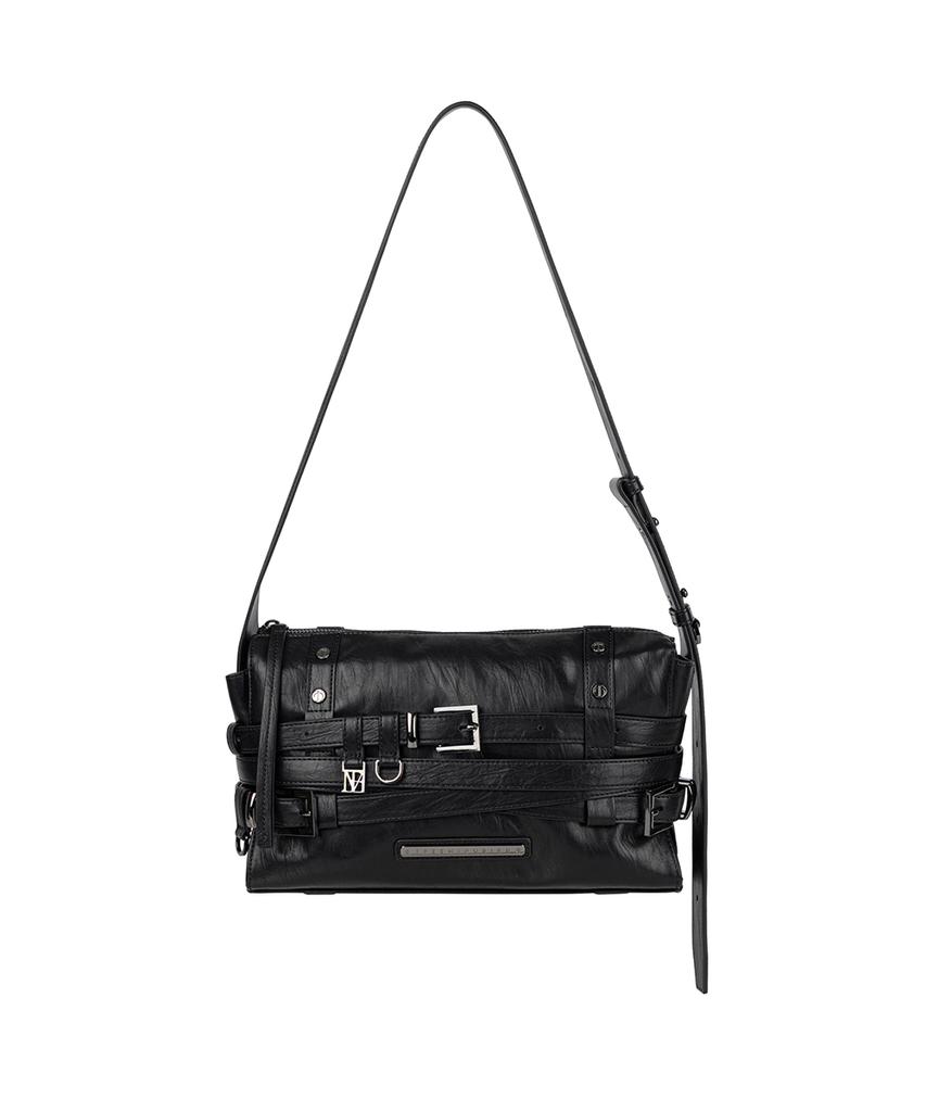 Treemingbird Multi-Belted Mini Shouder Bag [ Black ]