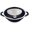 Эмалированный горшок для темпуры Fuji 24 см с термометром Horō Easy to Black, (2,8 л), Чистый, TP-24 BK