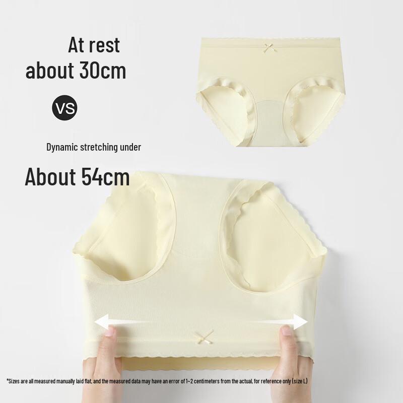 FENTENG Women's 4-Pack 10A Antibacterial Pure Cotton Mid-Waist Briefs