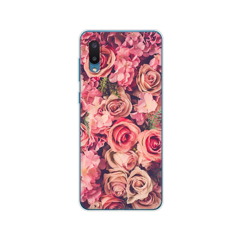 Чехол для Samsung A02 M02, мягкий силиконовый чехол из ТПУ для телефона Samsung Galaxy A02 Galaxy M02 SM-A022G a022, бампер 6,5 дюймов с цветком
