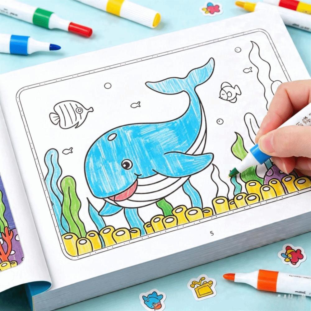 Baby Coloring Books Stick Figures Drawing Toy Kids Drawing Book Early Learning