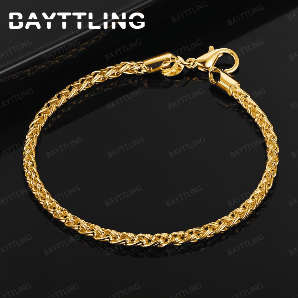 Fashion 925 Sterling Silver 18K Gold Delicate Braided Geometric Bracelet Men's Women's Accessories Wedding Gift Jewelry