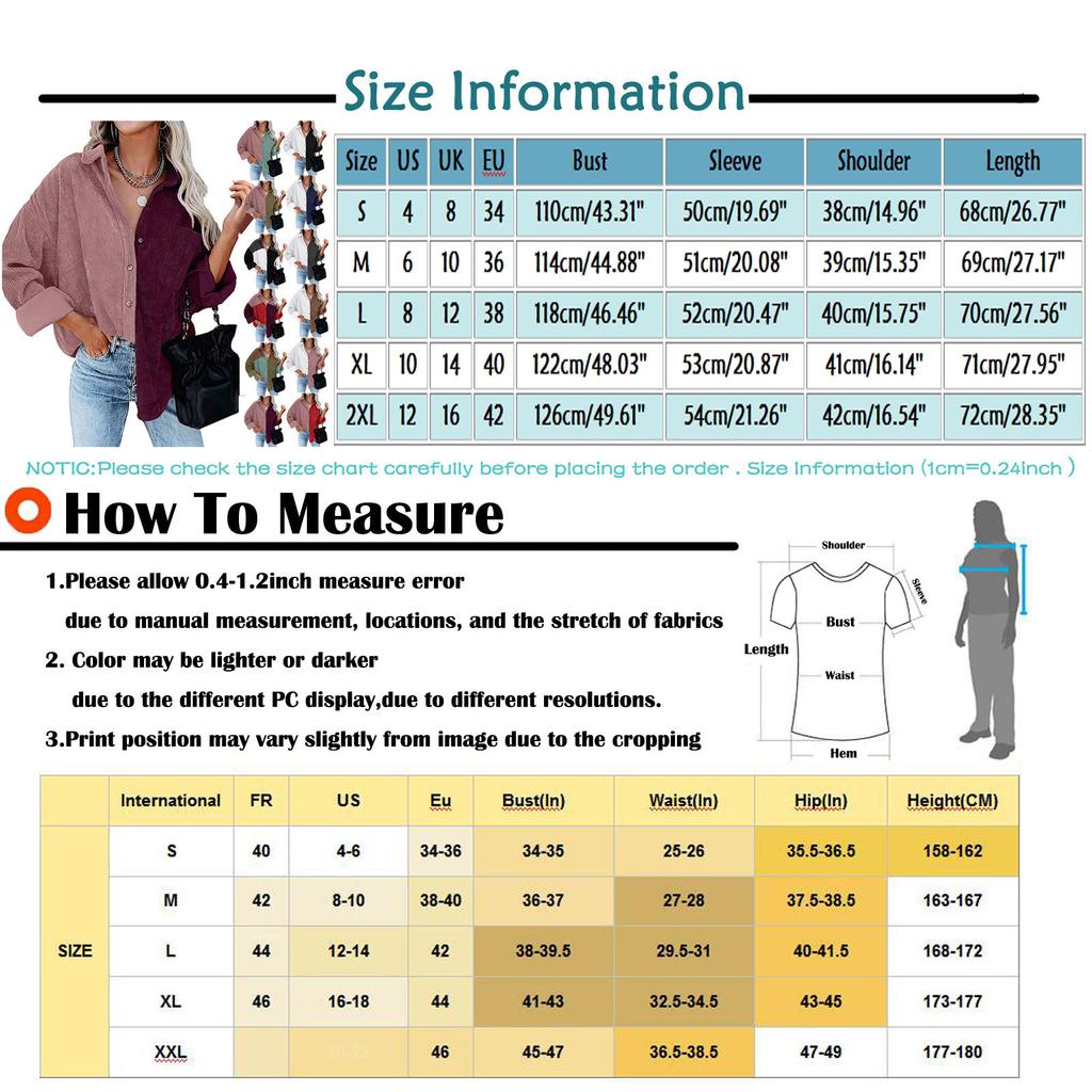 Женская осенне-зимняя свободная вельветовая куртка-рубашка с длинными рукавами и цветными блоками