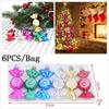 6pcs/bag Candy Shape Christmas Ornament Colorful Mini Gift Box Christmas Tree Pendant New Year Ornaments Decorations