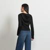 Veromoda Женская короткая куртка из тонкого флиса с капюшоном и длинным рукавом