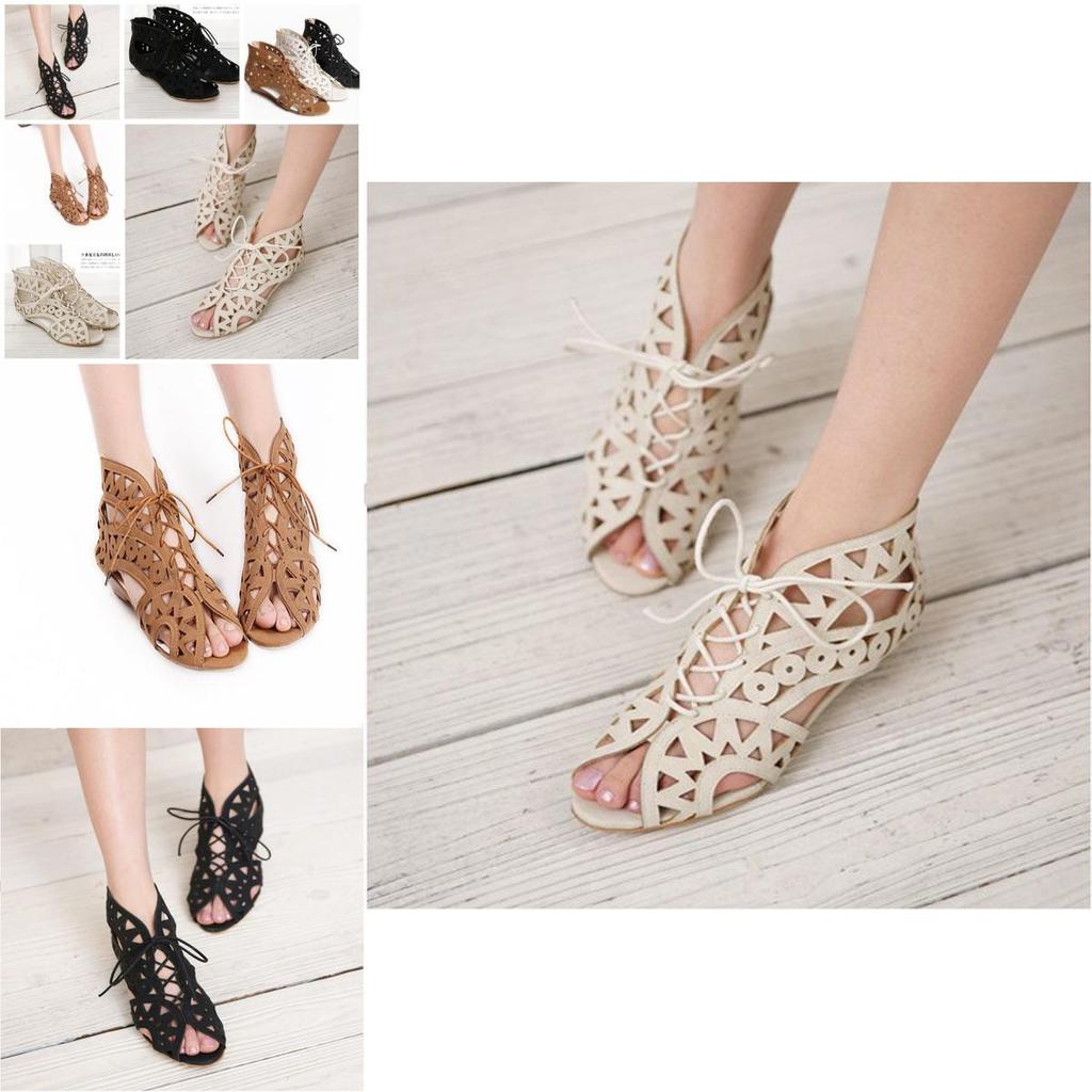 Premium Quality 2018 New Fashion Roman Hole Flat Sandals For Women In Versatile Sizes