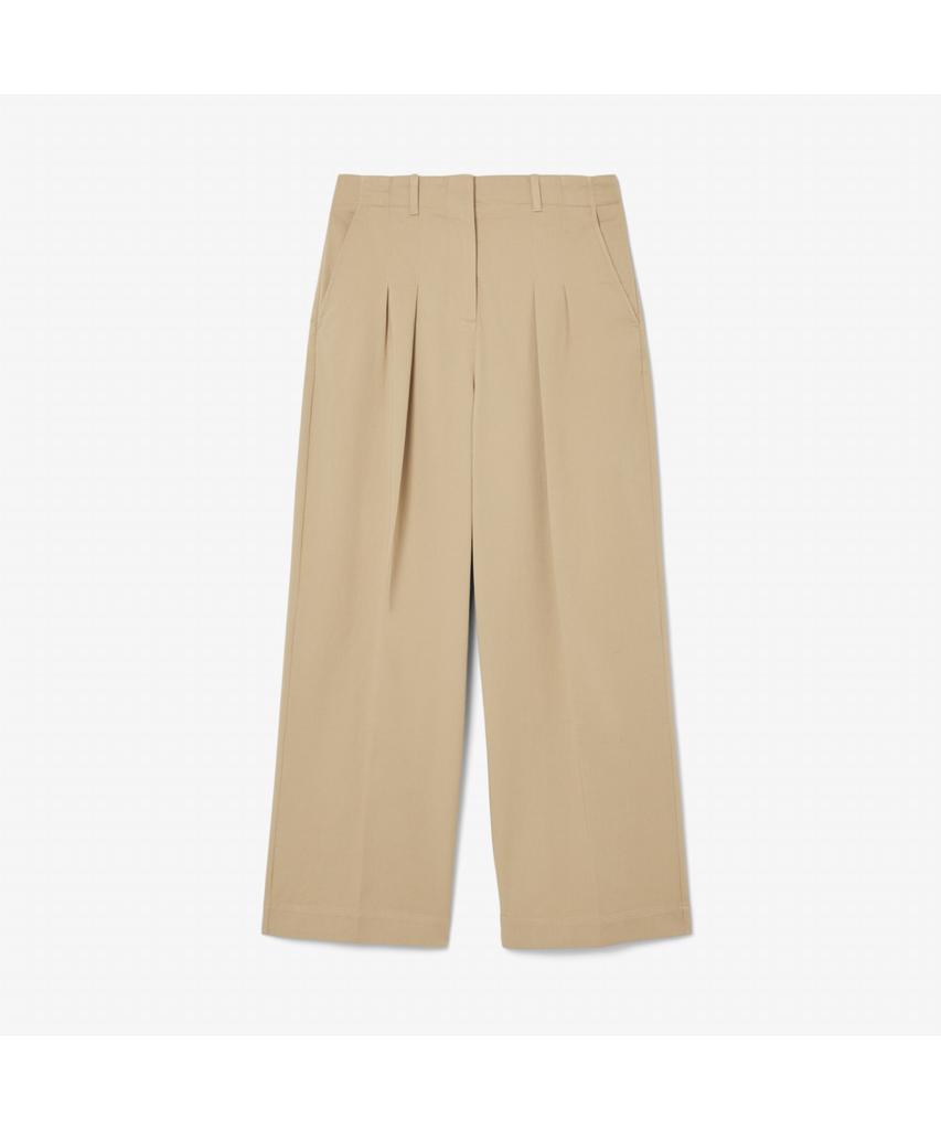 LACOSTE Женские Широкие Хлопковые Брюки Чинос Со Складками Hf2445-55N 02S