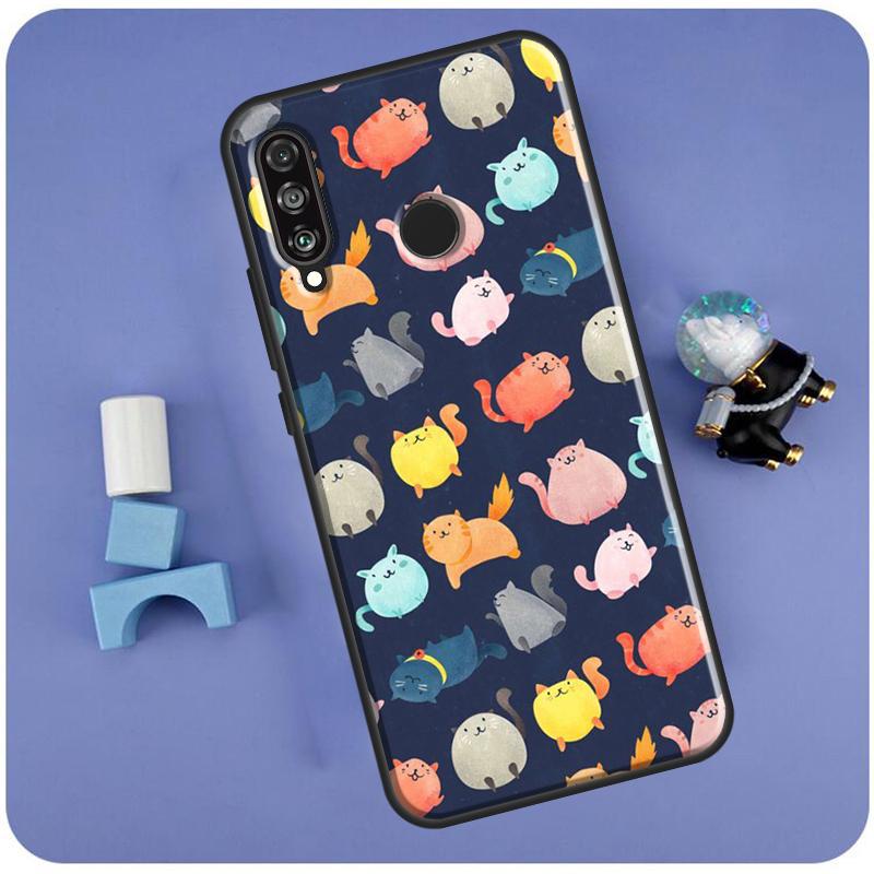 Милый Мультяшный Кот Для Huawei Nova Y70 Y60 Y90 Y61 Y91 Nova 9 10 SE 11 Pro 5T 11i 8i 3i P20 P30 P40 Lite Чехол