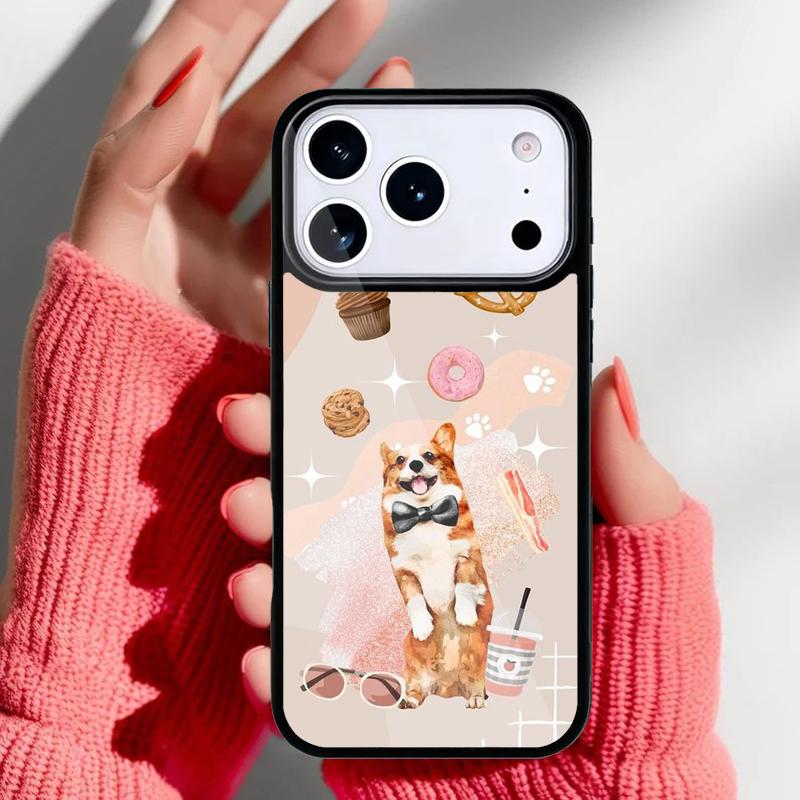 Забавный чехол для телефона с корги для iPhone 17 16 15 14 13 Pro Max Задняя крышка для 12 11 Pro Coque