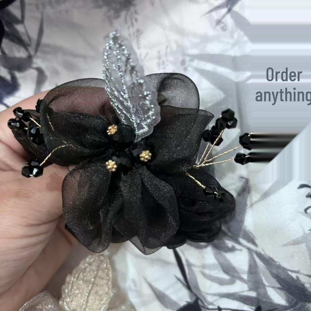 Elegant Women's Mesh Scrunchie Hair Tie - Luxurious High-End Hair Accessory