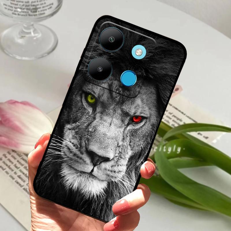 Для Infinix Smart 7 Чехол Роскошный Силиконовый ТПУ Мягкий Телефон Черный Чехол Чехлы Для Infinix Smart7 X6515 Funda Защитный Coque Capa
