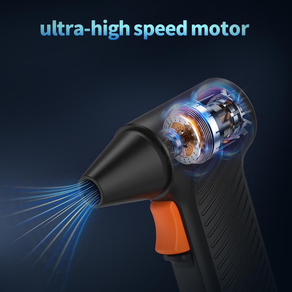 Electric Air Duster, 110000RPM Cordless Handheld Blow Dryer for Computer Keyboard Car Cleaning