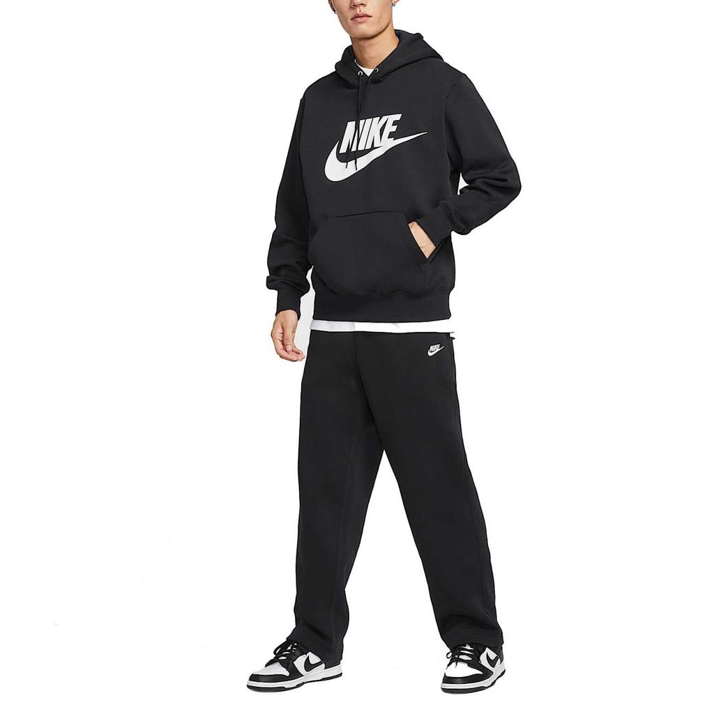 Nike Мужская флисовая толстовка Club Sportswear с круглым вырезом Черная FN3869-010