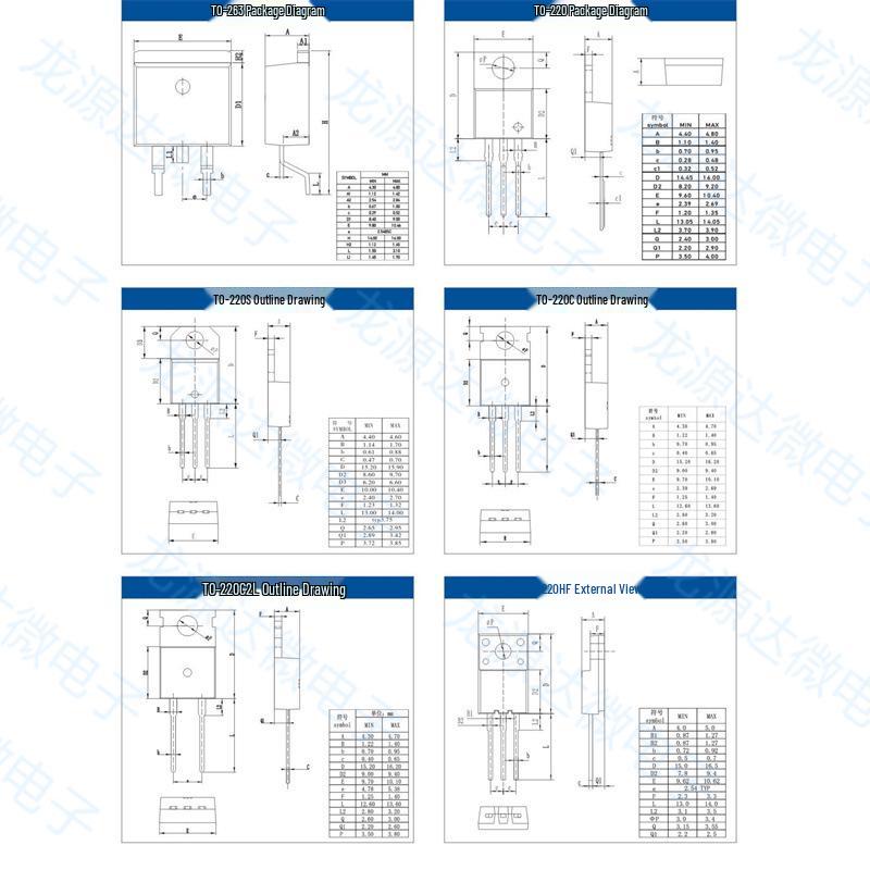 JCS4N65FE Encapsulated TO-220MF N-channel MOSFET, 4A 650V, for LED Power Supplies.