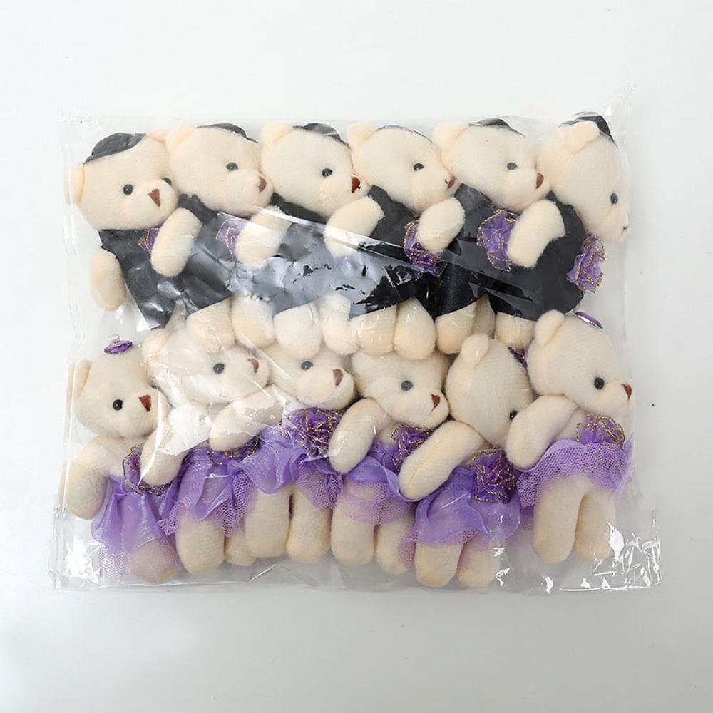 12pcs/bag Plush Animal Bear Plush Foam Toys Plush Doll Cartoon Bouquet Doll  Girl Birthday Gift
