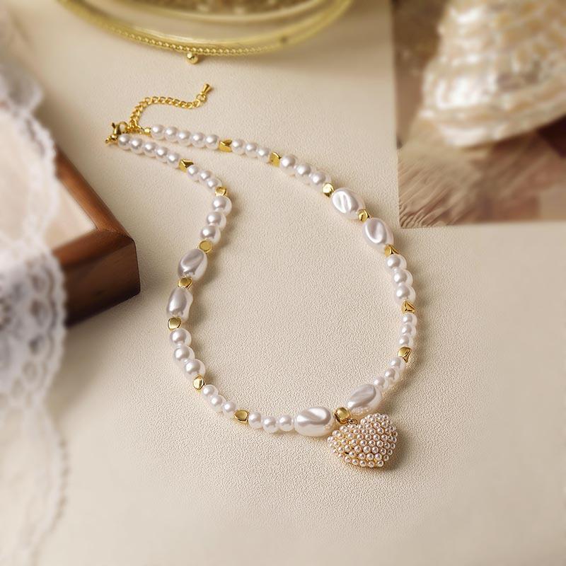 Трансграничный Xiaoxiangfeng Любовь Пентаграмма Капля воды Жемчужное ожерелье Ретро Океанский ветер Ракушка Морская жемчужная цепочка на шею