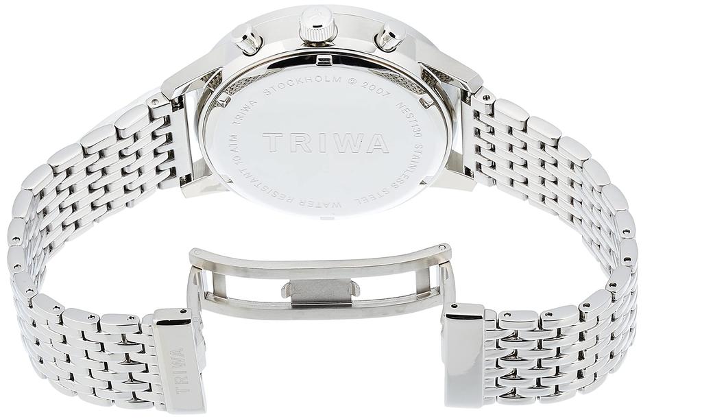 Часы TRIWA NEVIL Chronograph Blue Dial Silver Links Belt Bracelet Regular Import Sweden Scandinavia Design Mens NEST130-BR021212