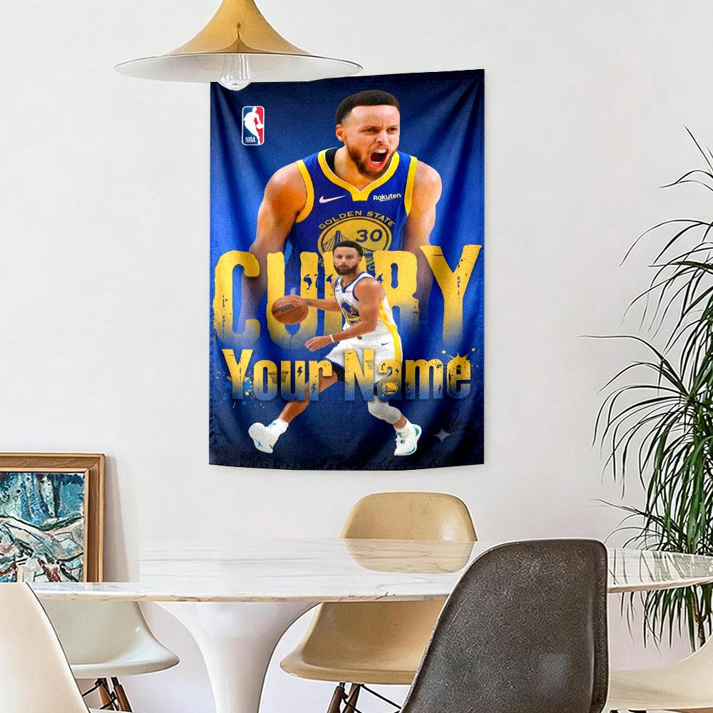 Golden State Warriors Poster Retro Tapestry Nordic Minimal Made For Balcony Reading Corner Dorm Wall Four Seasons Gallery Wall