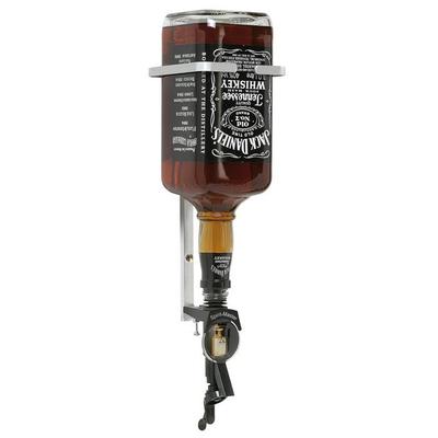 Настенный держатель для бутылки JACK DANIEL'S 3 л, прочный металл, место для дозатора, 13x43x15 см