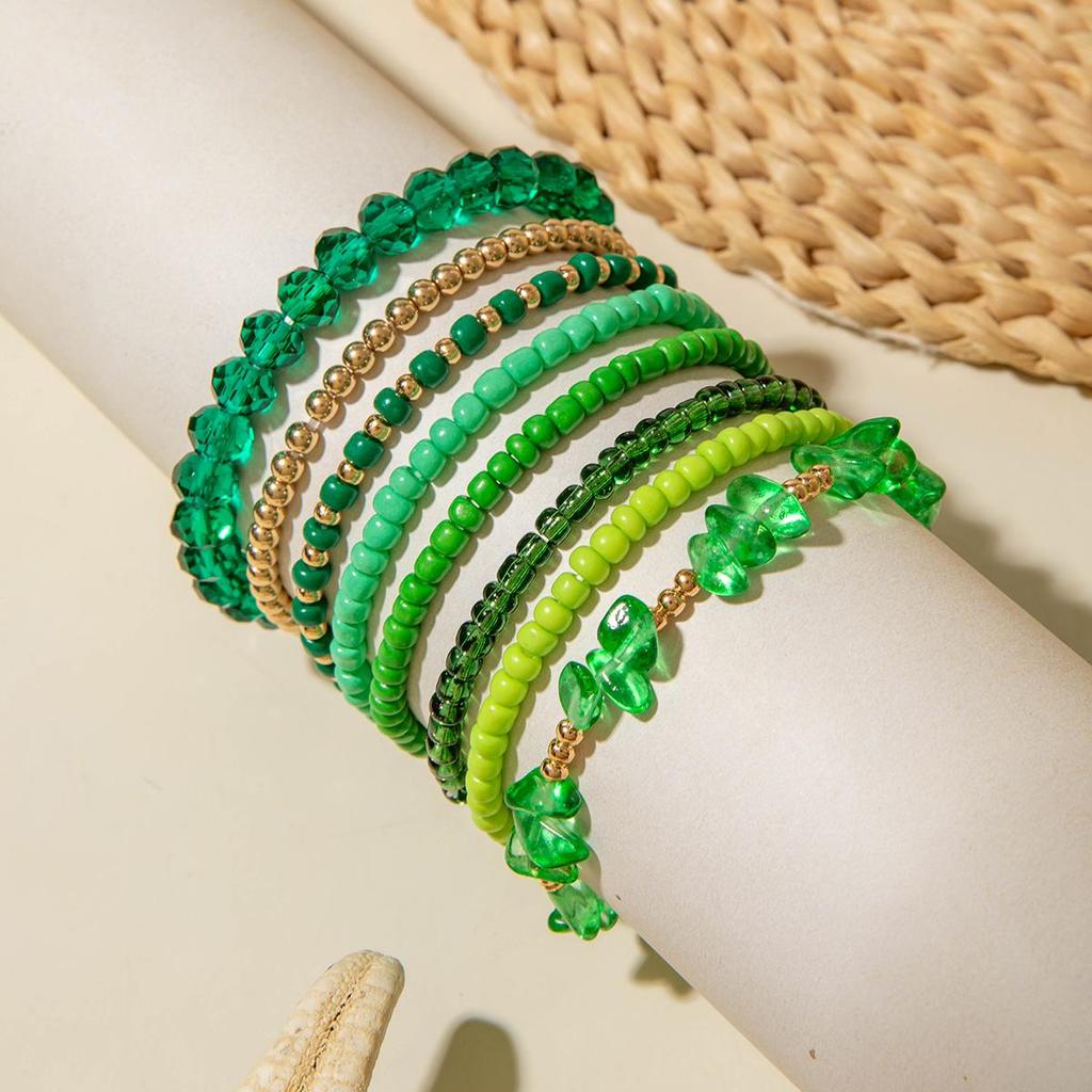 8 шт. Mirad цвет коричневый многокомпонентный набор рисовых бусин браслет для женщин ювелирные изделия персонализированный подходящий браслет