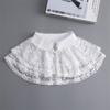 Vintage Shawl Fake Collar Women White Detachable Collars For Women False Collar Woman Lace Lapel Half Shirt Tie Shawl Wrap