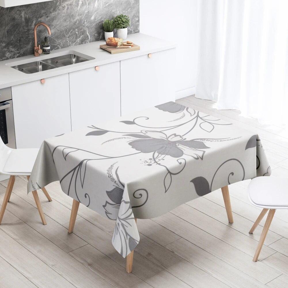 Скатерть с цветочным рисунком, домашний декор, устойчивая к пятнам, водонепроницаемая скатерть, украшение для стола, прямоугольные кухонные столешницы для камина