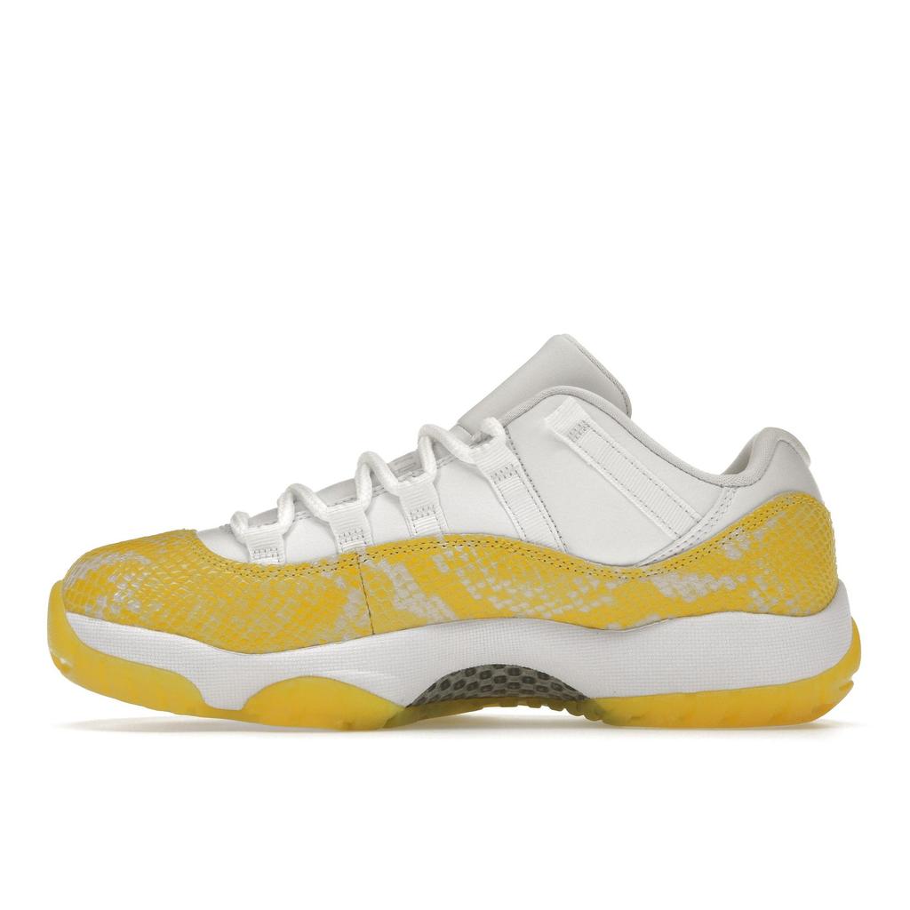 Air Jordan 11 Low Yellow Snakeskin Women Sneakers White Tour-Yellow Sail AH7860-107