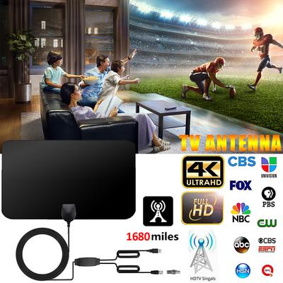 4K HDTV антенна 1680 миль диапазона усиленная цифровая антенна комнатная антенна с HD1080P DVB-T2 для ТВ
