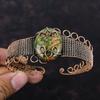 Unakite Gemstone Cuff Bracelet Copper Wire Wrapped Bangle Adjustable Cuff Bracelet Handmade Unakite Jewelry Gift For Her Copper Wire Jewelry