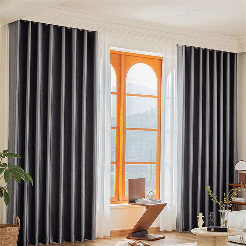 Сплошной цвет затемняющие шторы с высоким диапазоном затемнения для спальни, гостиной, конференц-зала, разделителя домашнего декора