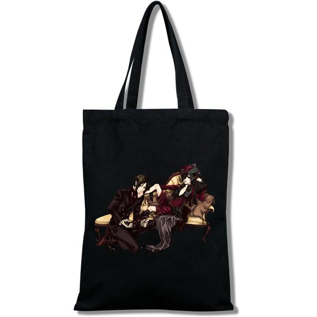 Black Butler Sebastian Ciel Phantomhive — женские сумки, сумки на ремне, повседневная сумка для покупок, элегантная холщовая сумка