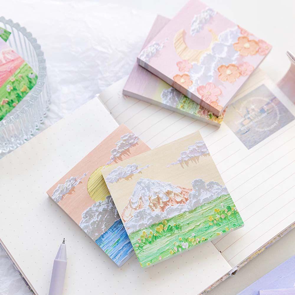 Note Writing Pads Memo Note Memo Pad landscape Oil Painting Sticky Note Sticky Note Paper