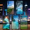 Чехол для телефона с пейзажем для Samsung S25, S24, S21, S22, S23, S30, Ultra, S20, Plus, Fe, Lite, Note, 10, Черный чехол