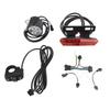 Electric Headlight and Tail Light Set LED Front Rear Warning Lights Kit with Horn Switch Button for