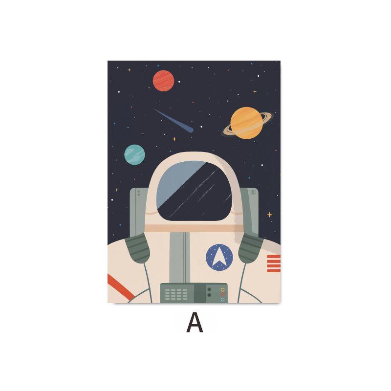 Плакат с ракетой, детский декор для детской комнаты, Приключение, космический астронавт, настенная живопись на холсте, скандинавская картина, украшение для спальни для мальчиков