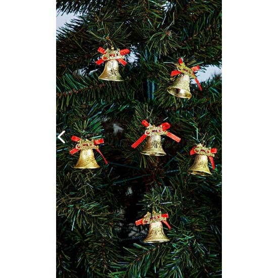 Новогодний 6-й Merry Christmas Колокольчик Украшение 5см