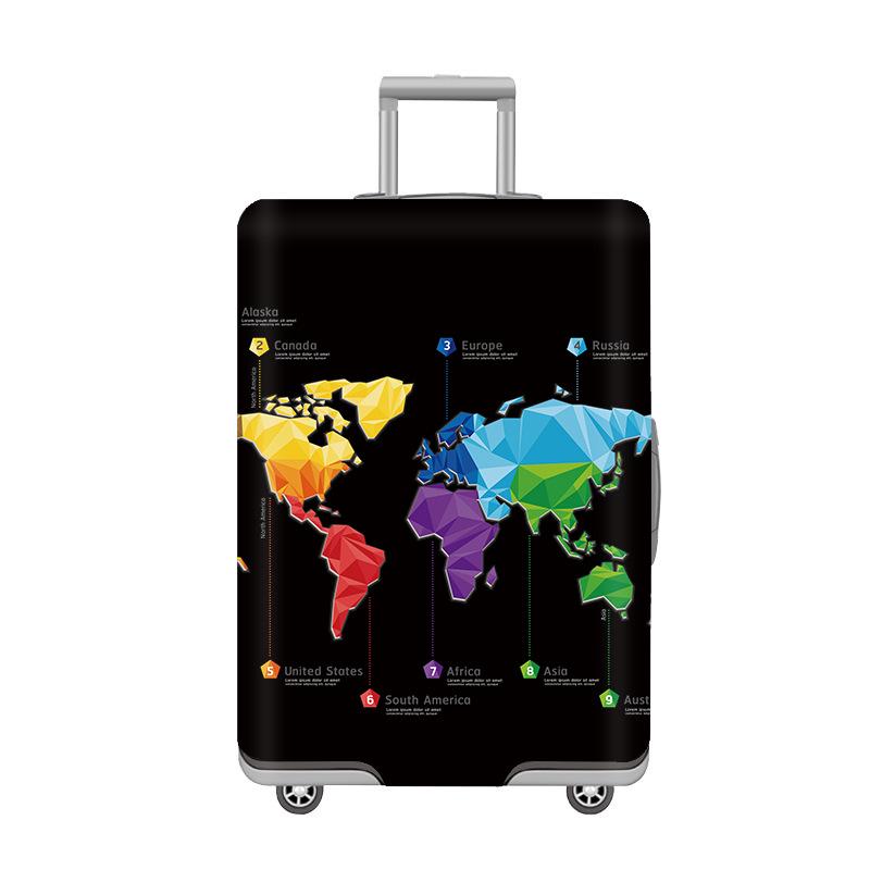 Thickened Elastic Printed Luggage Protector & Dust Cover