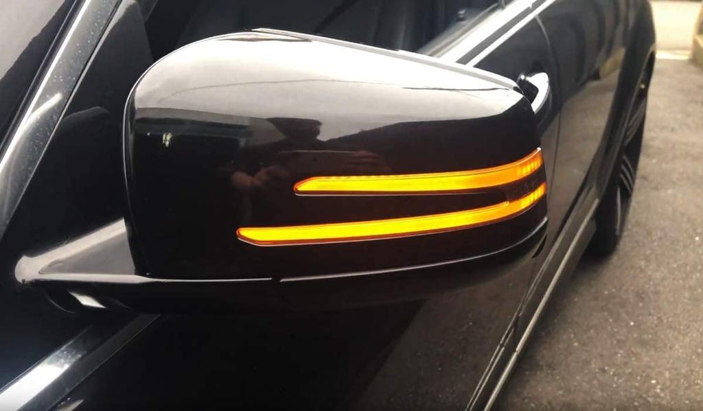 LED Flowing Door Mirrors with Flashing Switch and Dynamic Turn Signals for GLE GL and Smoked EU Certified hotimp® Sequential/Normal W166, X166, G,