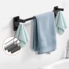 Matte Black Bathroom Hardware Set, 4 Pieces Stainless Steel Bathroom Accessories Set, 24-inch Towel Bar, Towel Ring, Robe Towel Hook, Toilet Paper