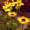 5 IN 1 Solar LED Simulation Sunflower Light 1/3 Head Outdoor Waterproof Night Lights Landscape Lamp Decoration Patio Lighting