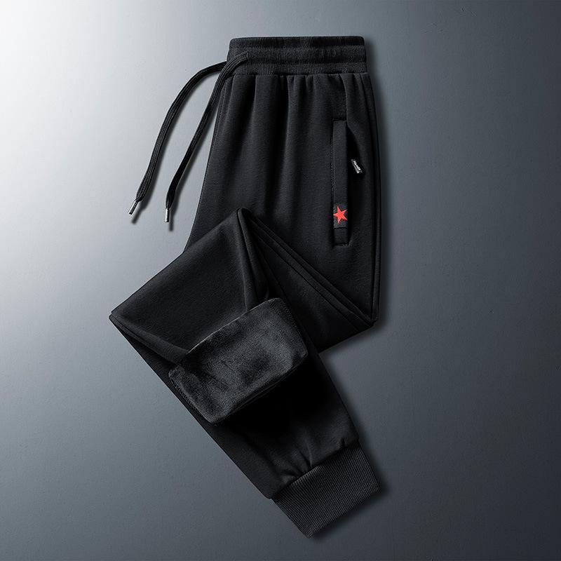 Осенние и зимние повседневные брюки, мужские и женские свободные спортивные брюки, мужские спортивные брюки Plus Velvet