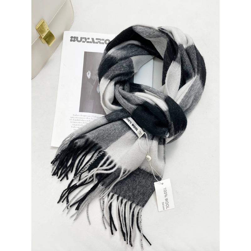 Hot Sale Small Wool Scarf Women's Winter Chessboard Versatile Shawl Warm Scarf Scarf Couple