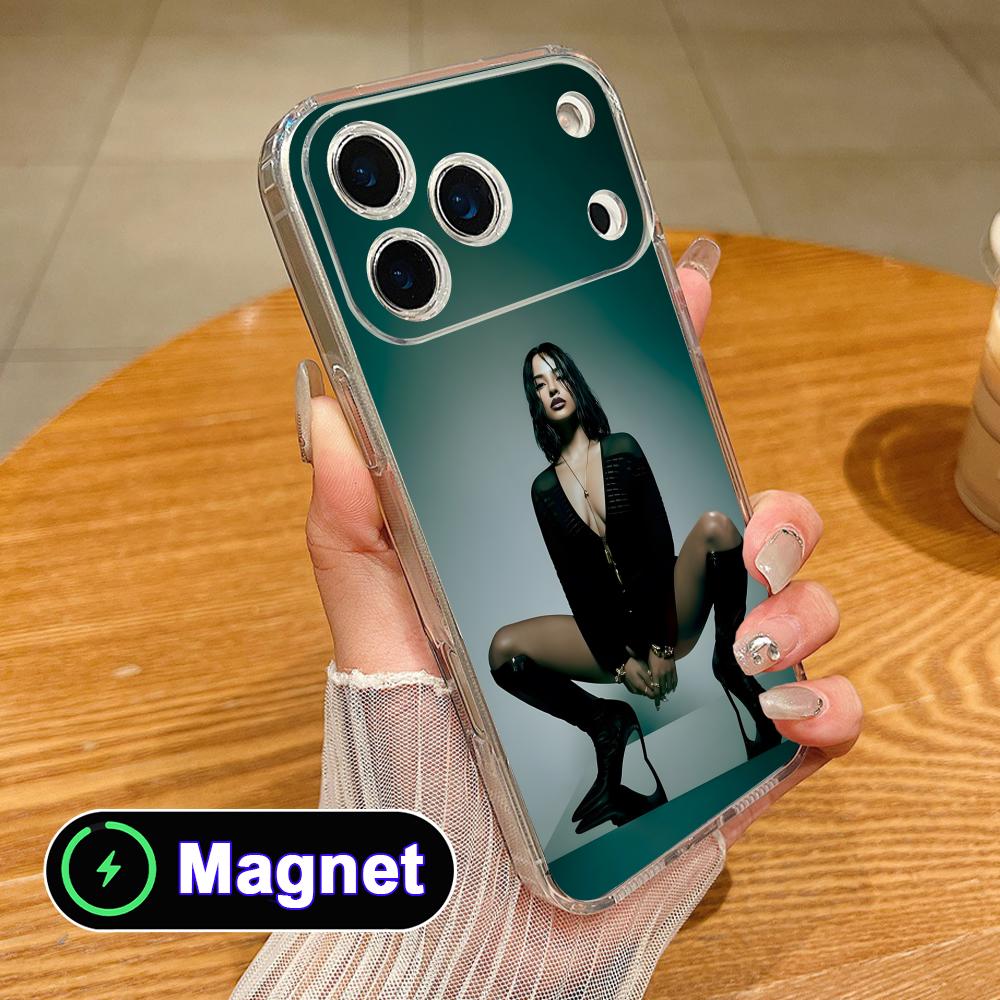 Модный прозрачный чехол Becky G из ТПУ с поддержкой MagSafe для iPhone 17 16 15 14 13 12 11 Air Pro Max Plus Mini, цветной чехол