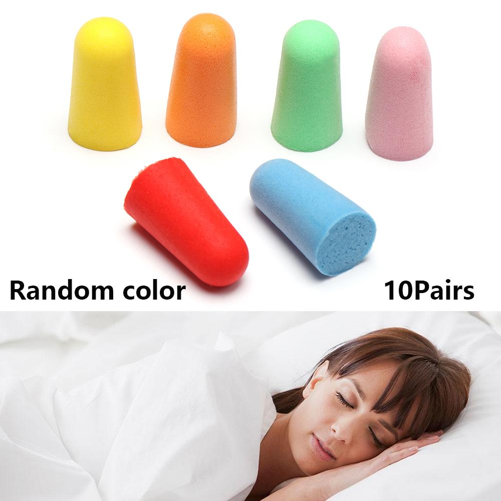 Random Color Comfort Study Soft Rebound Anti-noise Tapered Polyurethane Foam Earplugs Earmuffs
