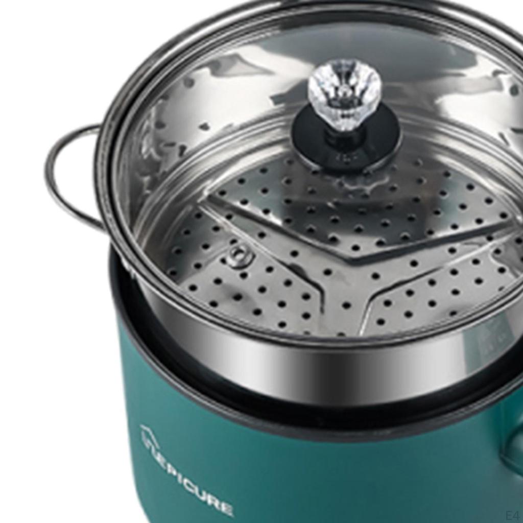 Electric Pot 1.8L Frying Pan for Pasta Steak Oatmeal Ramen Eggs