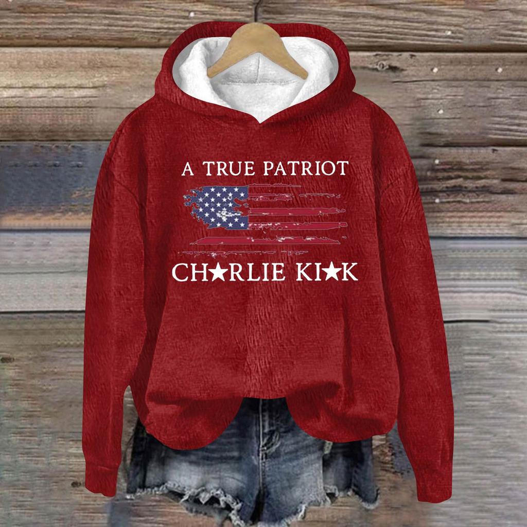 Ladies Fashion Casual Long Sleeve Printed Round Neck Hoodie Pullover Top