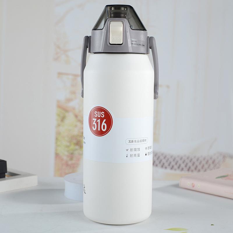 Нержавеющая сталь 316 термос большой емкости соломенная чашка для спорта на открытом воздухе дорожный чайник автомобильная чашка для воды