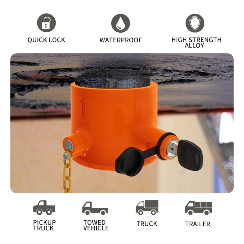 Надежный стопорный штифт, алюминиевое устройство безопасности прицепа, устойчивый к атмосферным воздействиям замок, простая установка для прицепов, автофургонов