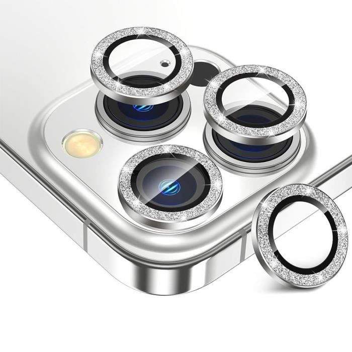 Protection Film - for iPhone 15 Pro - 15 Pro Max - Tempered Glass - Silver Aluminum - Scratch Resistant